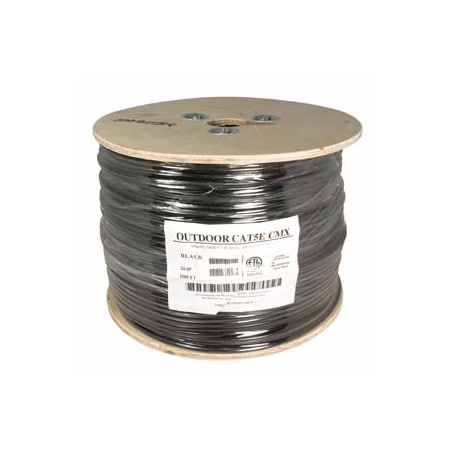 CAT5e UTP Direct Burial Outdoor Cable Gel Type- 1000ft- Black